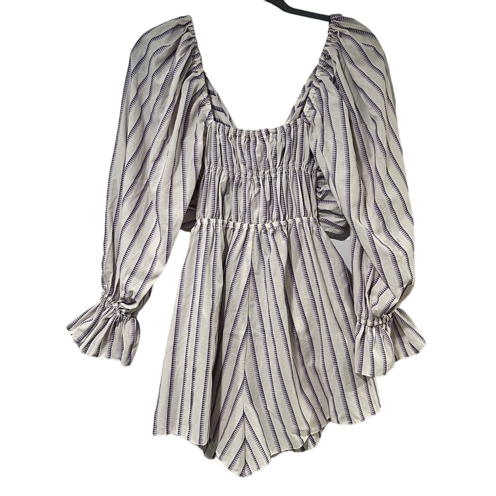 TOPSHOP Stripe Bow Tie Long Sleeve Romper Size‎ 6 - Picture 12 of 12